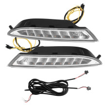Luz de Circulação Diurna LED DRL para Carro, Farol de Neblina, Seta, À Prova D'Água, 12V, para 2008-2013
