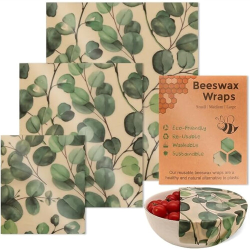 Bivaxmatinpackningar S/M/L – Återanvändbara, plastfria,