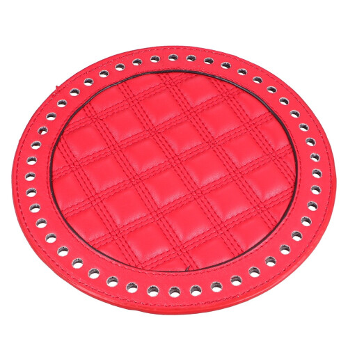 Roter runder Häkeltaschen-Bodeneinsatz 18 cm