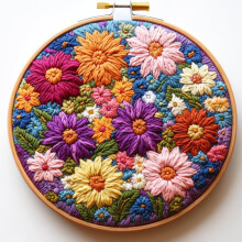 Stickset „Mandala-Gänseblümchen“ – Anfänger-Stickset