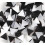 Mosaico de vidro triangular preto, branco e cinza, 200g 1