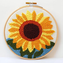 Sonnenblumen-Punch-Needle-Set für Anfänger – DIY-Stickerei