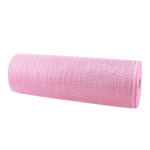 Rolo de tecido de tule rosa de 25 cm x 9 m