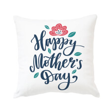 Funda de almohada de lino para el Día de la Madre, 45x45 cm.
