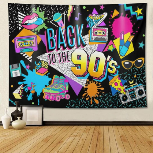 90-luvun teemainen seinävaate – graffiti-design