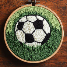 Punch Needle Kit Cartoon Fußball 20x20cm