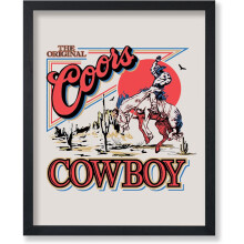 Vintage Coors-Poster mit schwarzem Rahmen – 16x20 Zoll
