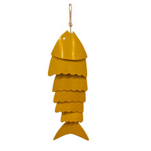 Windspiel mit farbigen Koi-Karpfen, Metall, für den Außenbereich