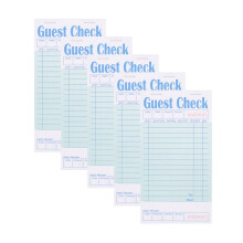 5 Pack Guest Check Books, Server Note Pads for Restaurant, Green Waiter Checkbook, Restaurant Order Pad 50 Sheets/Pack