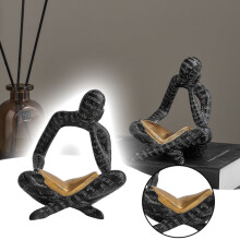 Estátua de mulher lendo, escultura em resina, estilo abstrato moderno para casa.