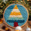 Abstracte kerstboom punch needle set – 20x20cm 1