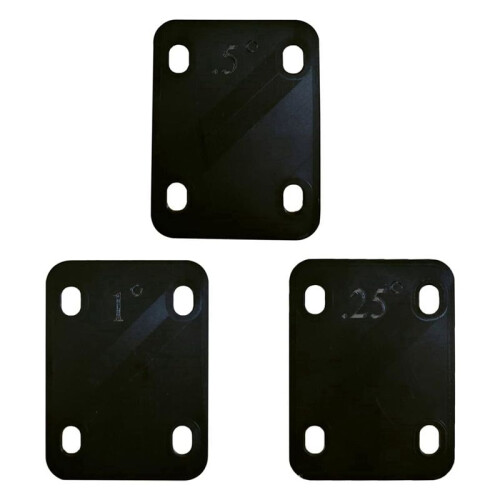 Gitarrhals-Shims 3St 0,25, 0,5 och 1-Gradig Packning för Reparation Av Gitarr och Bas PåSkruvad Hals