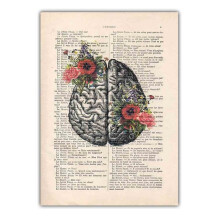 Vintage-Metallschild, 8 x 12 Zoll, abstrakte Wissenschaftskunst