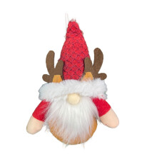 Rudolph Antler Hutornament Weißer Bart Gesichtslose Puppe
