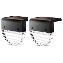 Solar Wall Lamp Deck Lamp Outdoor Wall Lamp Home Waterproof Courtyard Garden Layout Balcony Yard Ladder Fence 2PCS