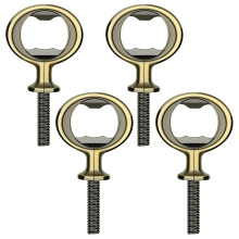 Apribottiglie nel Bianca Apribottiglie per Birra DIY Apribottiglie Piatto nel Acciaio Inossidabile Inserti Apribottiglie Filettati 4 Pezzi nel Bronzo