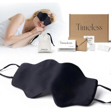 Natural Silk Eye Mask for Men & Women, Shadow Velvet Black Cloud-Shaped Lightweight Adjustable Hanging-Ear Design (8 Inches), Light-Blocking Blindfol