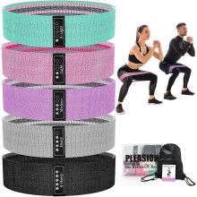Fabric Resistance Bands for Working Out, 5 Levels Booty Bands for Women Men, Cloth Workout Bands Resistance Loop Exercise Bands for Legs Butt at Hom