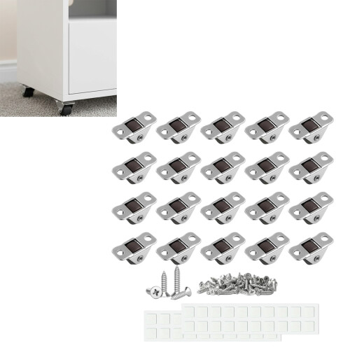20 Stück Compacts Leise Rollen Rad Möbel Linearrad Feste Rollen 1
