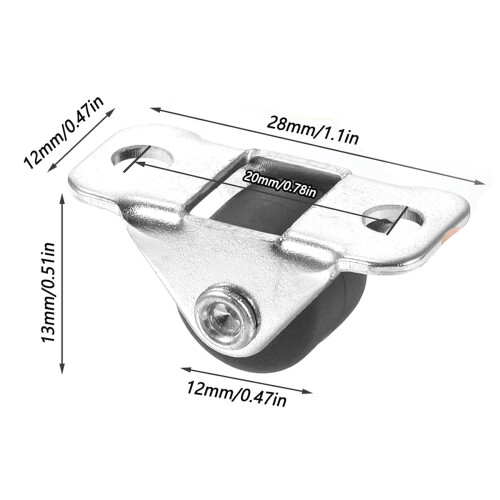 20 Stück Compacts Leise Rollen Rad Möbel Linearrad Feste Rollen 2