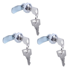 3X Serrure/Verrou A Came Utiles pour Les Casiers, Boites Aux Lettres Du Cabinet, Tiroirs, Placards + Cles