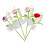 Die einzigartige handgefertigte Garnblumenkollektion „Rosen-Rot 2