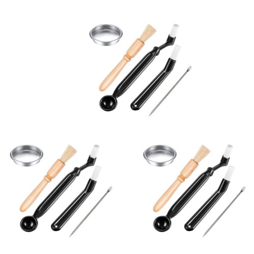3X Coffee Machine Cleaning Set Coffee Grinder Brush Coffee Machine Group  Cleaning Brush with Coffee Machine Filter