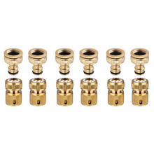 12 Pieces Garden Hose Tap Connector 1/2 Inch and 3/4 Inch Size 2-In-1 and 1/2 Inch Hose Pipe Quick Connector