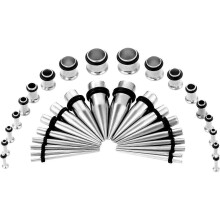 36pcs Ear Stretching Kit 14G-00G Surgical Steel Tapers Tunnels Gauges Set for Starter Women and Men Expanders Body Piercing Jewelry  Rose Goldtone…