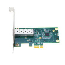 For  I210 SFP Fiber LAN Card PCIe X1 Gigabit Network Adapter 1000Mbps Single Port NIC for Desktop Server