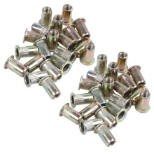 40Pcs Flat  Metric Steel M5 Blind Insert Rivet Nut