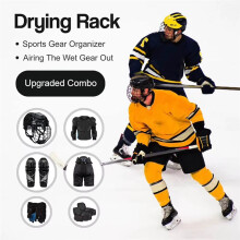 Hockey Drying Rack Equipment Hockey Gear Organizer with 5 Hooks Camping Sports Dorm Accessories