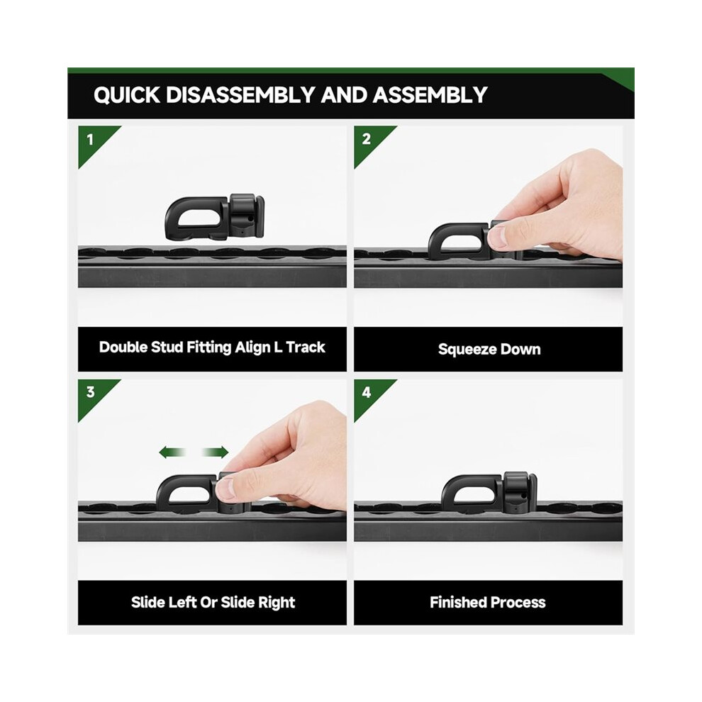 6Pcs L-Track Double Stud Tie Down Fitting Used With L Track Rail For Truck Bed,Trailer Cargo Control,Pickup,Rv,Atv 6031444498850