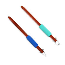 2Pcs Pottery Carving Tool Set Sculpture Scraper Modelling Tools Red Pear Wood Texture Handle