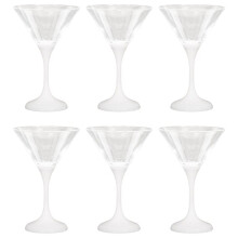 Cocktail Glasses Christmas LED Glowing Cup Goblet Bar Ware Festival Party Prom Club Mug Light- Wine Glass 6pc