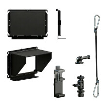 Cell Phone Fence Mount with Shade Game Recording Mounting Kit for ,Mevo Start, Insta 360 and Other Action Cameras