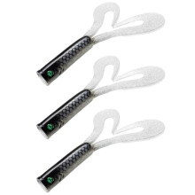 3 Unidades/Lote de Señuelos de Pesca Blandos de 145 mm y 21,7 G con Doble Cola, de Silicona, Giratorios, para Lucio, Lucioperca y Otros Peces.