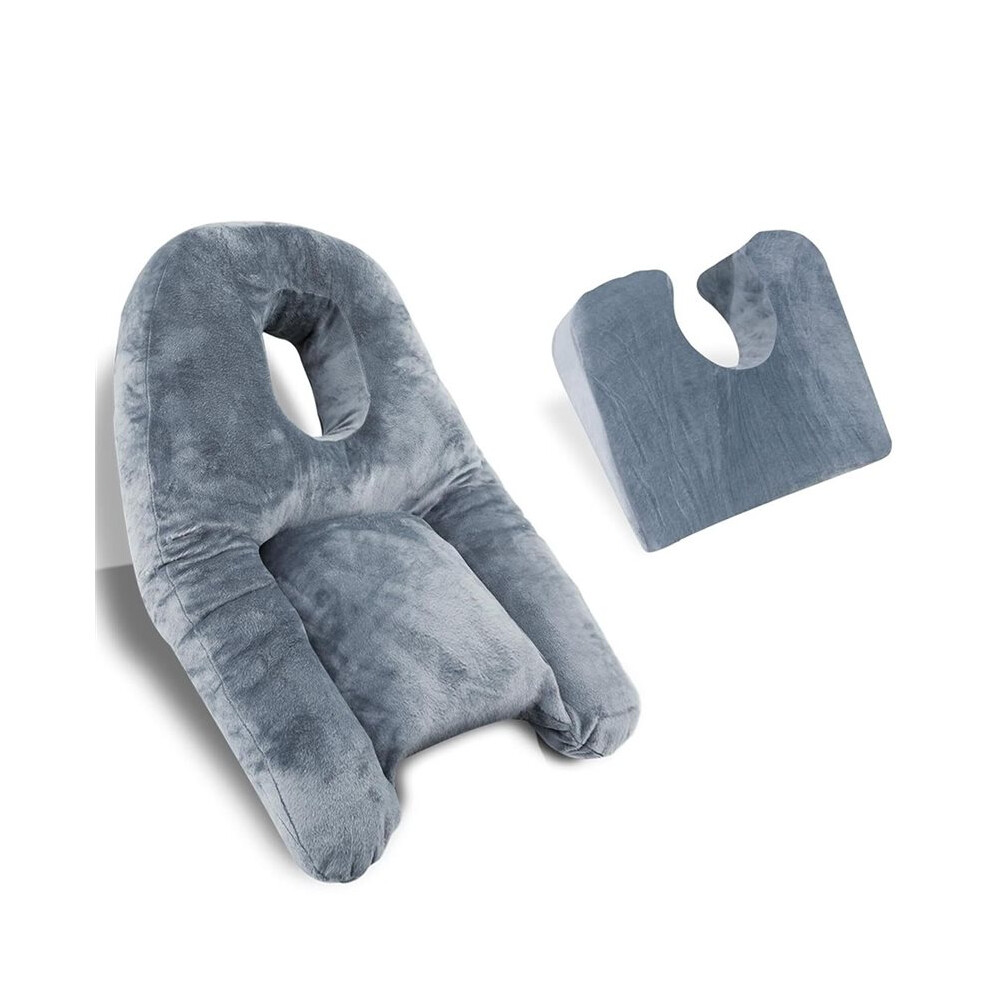 Prone Positioning Pillow for Eye Surgery Recovery, Adjustable Face Down Support Cushion with Breathable Design