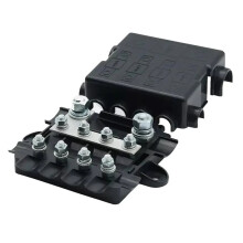 5 Way Heavy Duty 12V 24V Power Distribution Fuse Box for MEGA & MIDI Fuses with Bus Bar