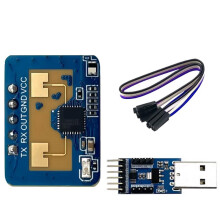 LD2410C 24 GHz Radarmodule voor Menselijke Aanwezigheidsdetectie, Ademhalings- en Hartslagmonitoring, Contactloze Inductie Slimme Sensor