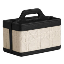 Light Luxury Multifunctional Leather Storage Box Remote Control Box Handle for Living Room Home Storage Ornaments A