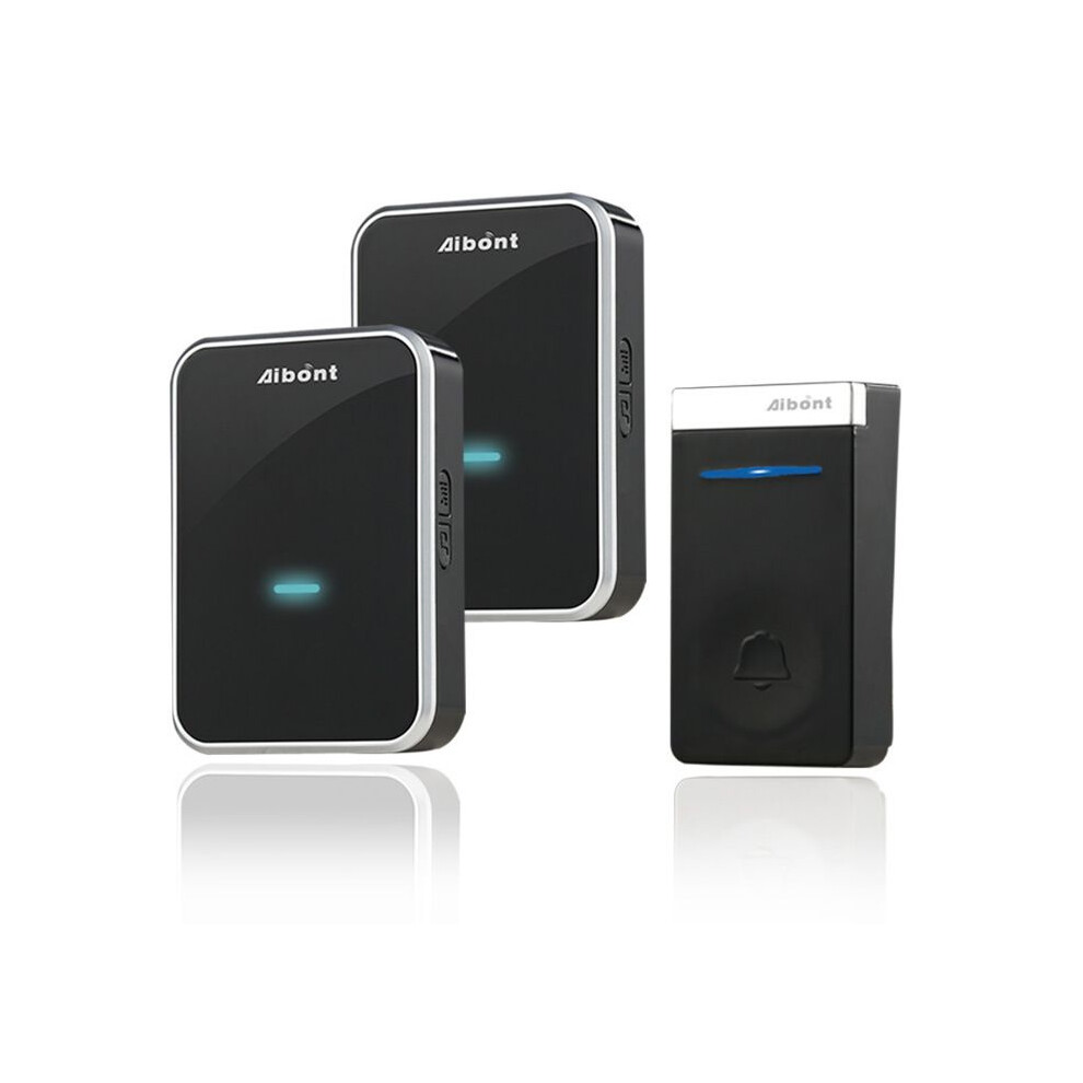 [No Batteries Required] Wireless Doorbell, Waterproof Electronic Chime Kit With 2 Plug-In Receivers, 150M Range, 45M 7399504227239