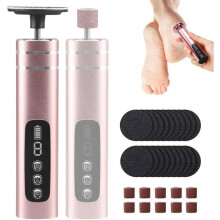 Elektrische voetvijl, voetschuurmachine met 9 instelbare snelheden, krachtige elektrische voetrasp, manicure- en pedicureset, nagelvijl