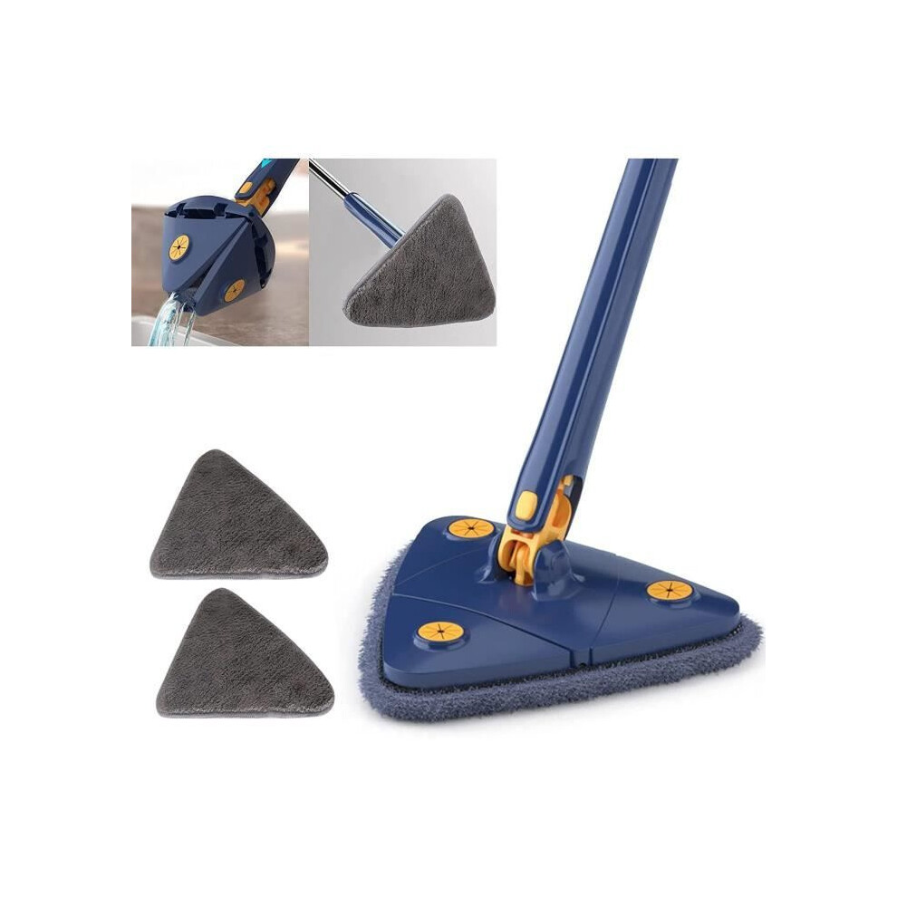 4Pcs Adjustable Triangle Cleaning Mop 360 Rotating Telescopic Mop With Automatic Water Compression 5941318156964