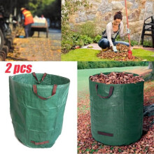 Tuinafvalzakken - 2 stuks - inhoud 270 liter - Extra sterk polypropyleen - maximaal draagvermogen 50 kg