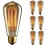 Edison gloeilamp x6 - Gloeilamp - ST64 Retro - E27 - 220V - 60W 1