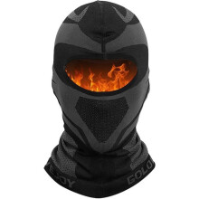 Zwarte motormuts/balaclava, ski-/fietsmasker, motorcross-/mountainbikemasker, ademend, warm, winddicht, universele maat.