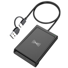 A25P Dual-Interface 2-in-1 Contact NFC Smartcardlezer/Schrijver, USB PC-Gekoppelde PCSC-Kaartlezer voor Veilige Identificatie en Bankieren
