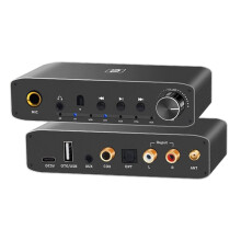 Transmisor Receptor  2 en 1, Convertidor de Audio Digital A Analógico Coaxial Óptico, Adaptador de Amplificador de Auriculares PC-USB,