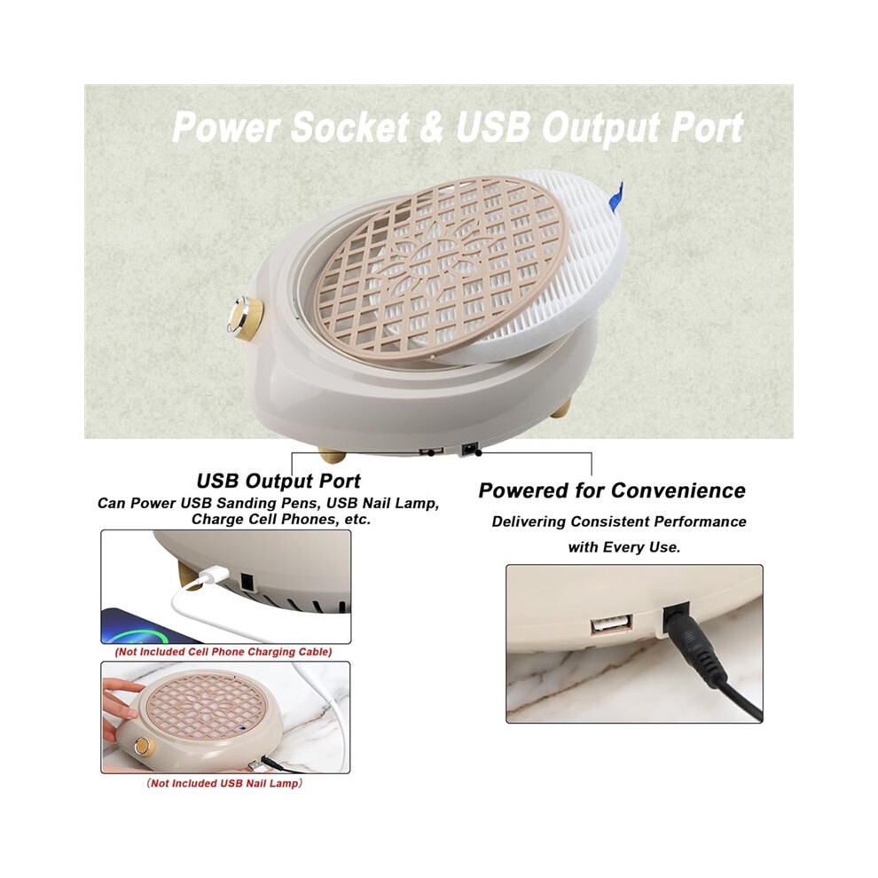 Small Nail Dust Collector Vacuum Cleaner Machine Powerful Strong Fan Extractor Suction Electric Nail Filer EU Plug